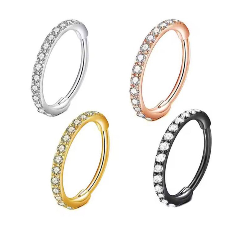Body Jewelry Ear - Aro de Nariz Transparente de 16G