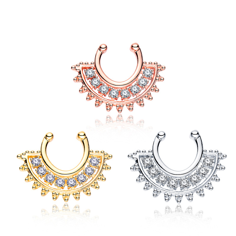 Body Jewelry Metal Types - 1 Uds. Clicker de tabique falso