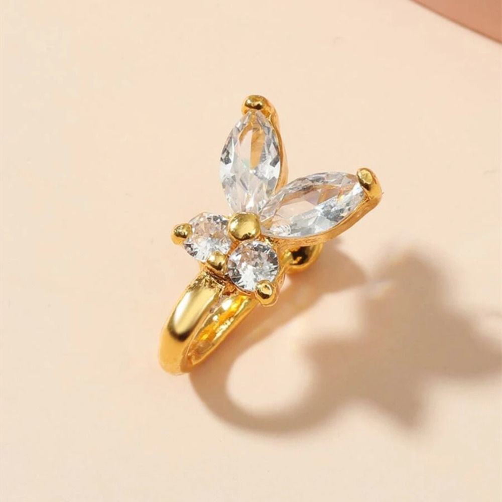 Body Jewelry Ear - Anillo de nariz de mariposa con