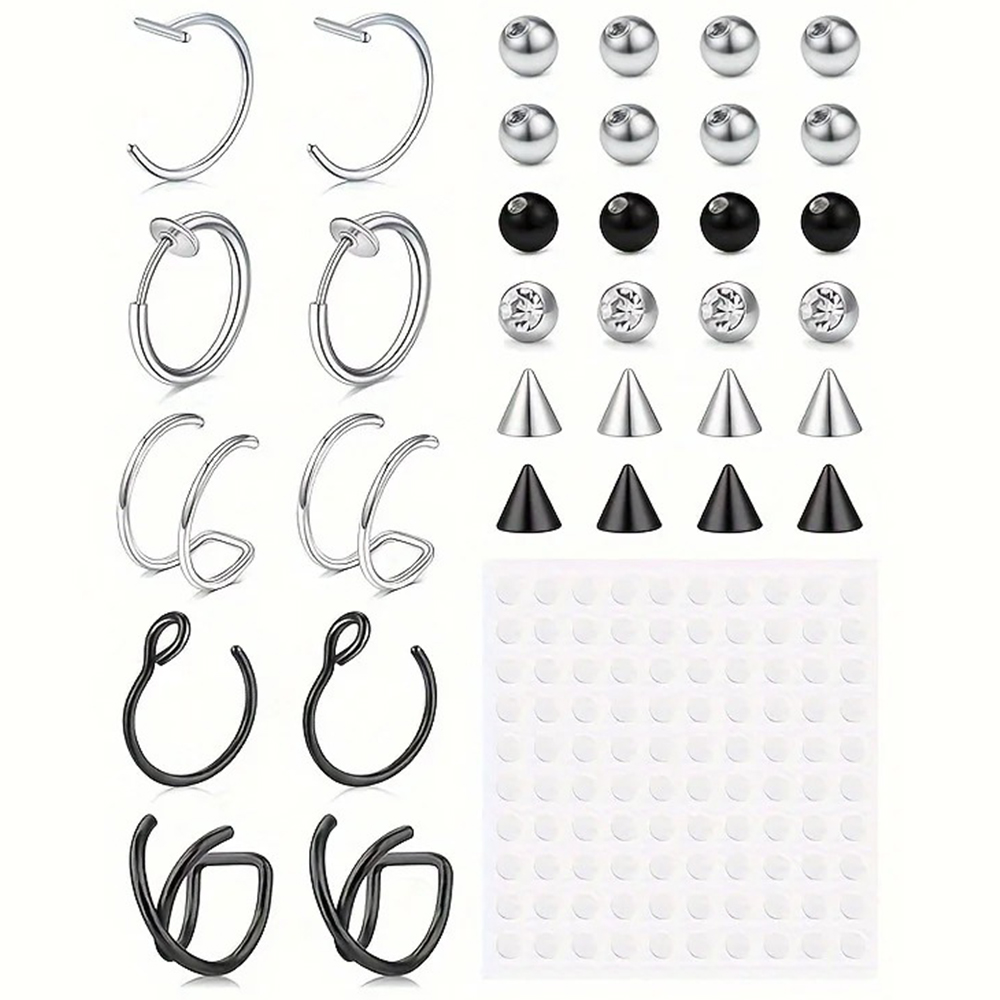 Body Jewelry Ear - Piercings falsos, aro de labio falso,