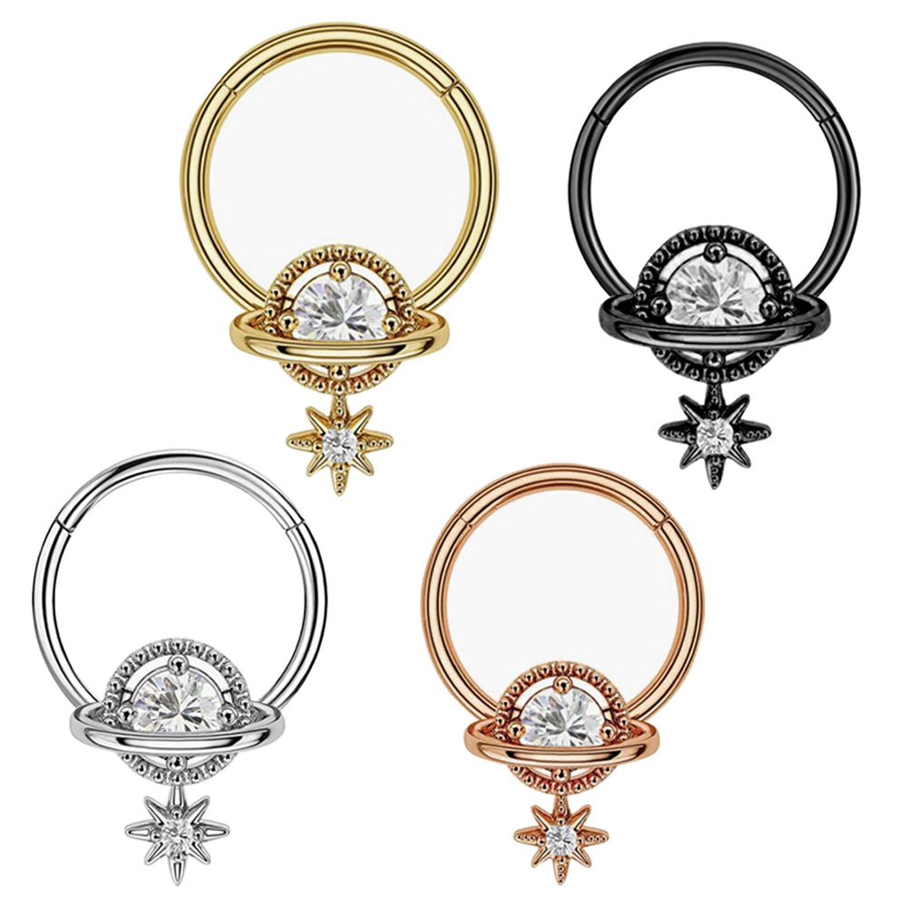 Body Jewelry Earrings - Anillos para Septum, Joyería Planetaria, Acero