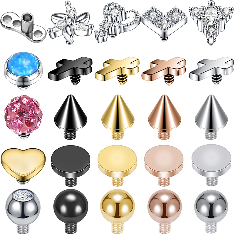 Dermal Anchor Top - ZS 16G Micro Piercing dérmico circón