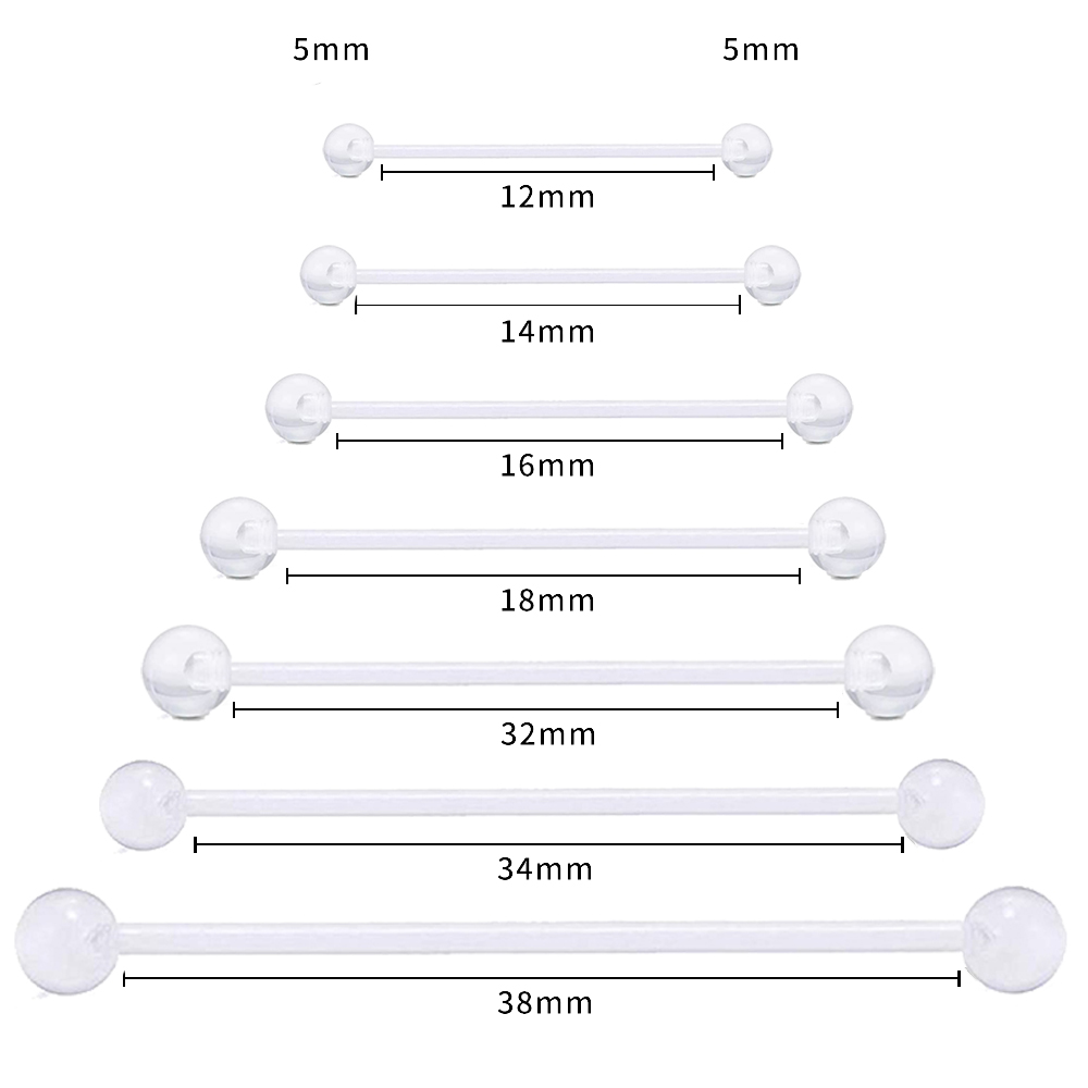 Body Jewelry Industrial - Juego de 5 piezas de joyería