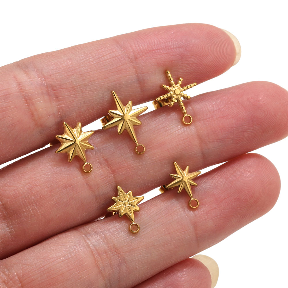 Body Jewelry Ear - 6 piezas de aretes de estrella