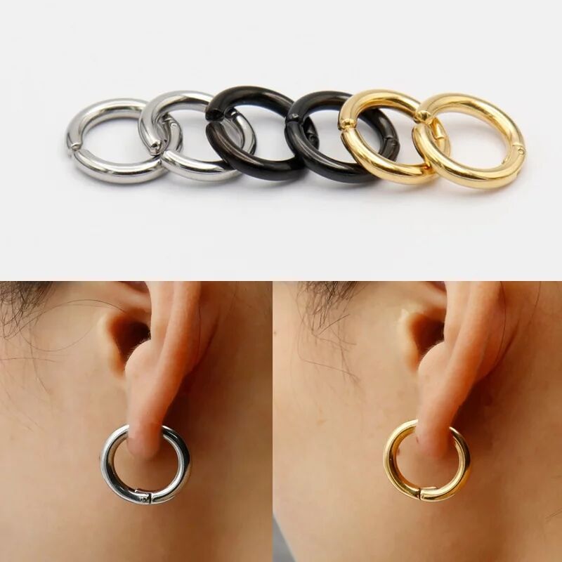 Body Jewelry Tunnels - 2/6 Uds. Pendientes de aro Huggie