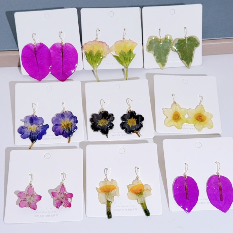 Body Jewelry Wholesale - Pendientes de Flores Naturales de la