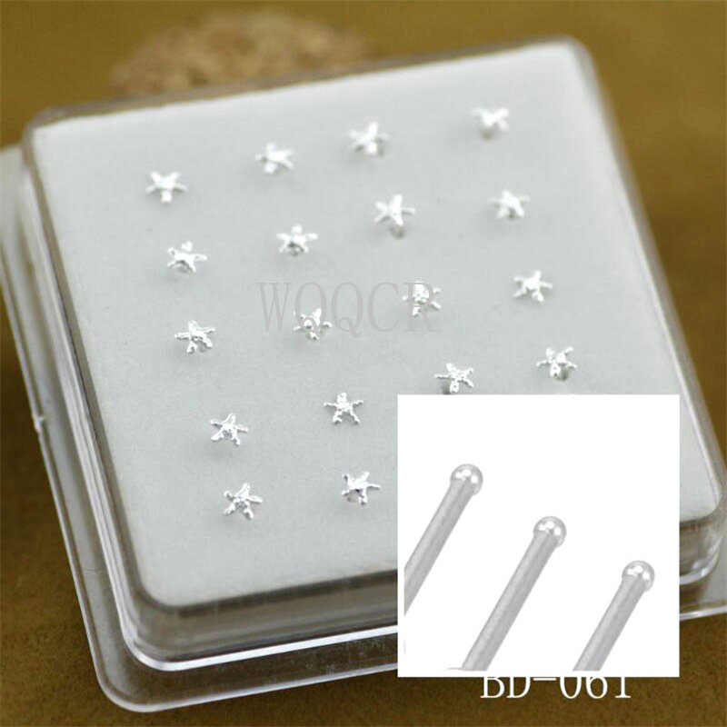 Body Jewelry Jewelry Box - 20 piezas/caja, Piercings de Nariz con