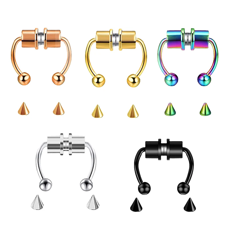 Body Jewelry Nose Studs - Piercing falso para la nariz, aro