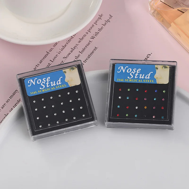 Body Jewelry Jewelry Box - 24 unids/caja anillo de nariz de