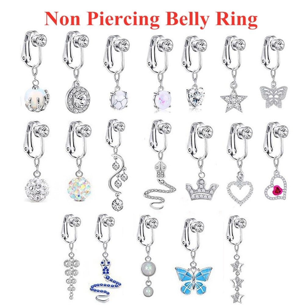 Body Jewelry Earrings - Accesorios de playa, pendientes con Clip