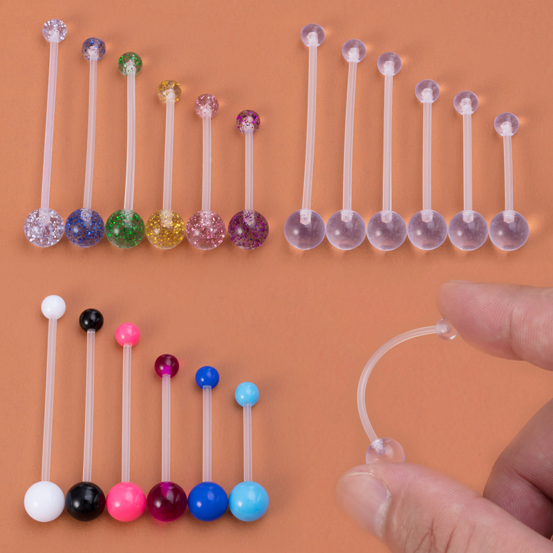 Body Jewelry Industrial - Piercing de ombligo Flexible, anillo acrílico
