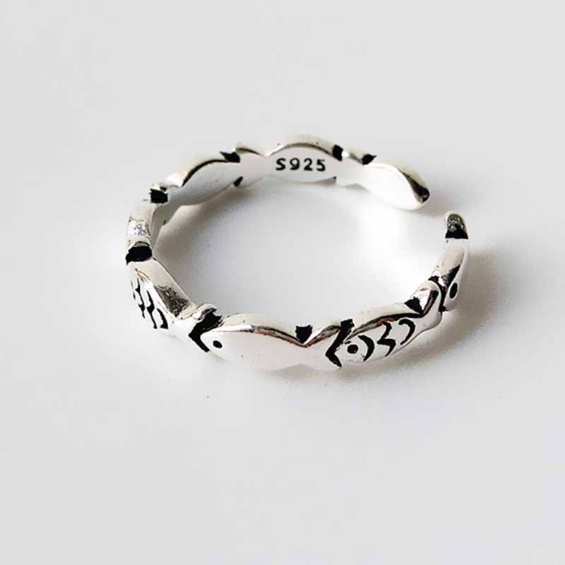 Body Jewelry Wholesale - Anillos ajustables de pez de Plata