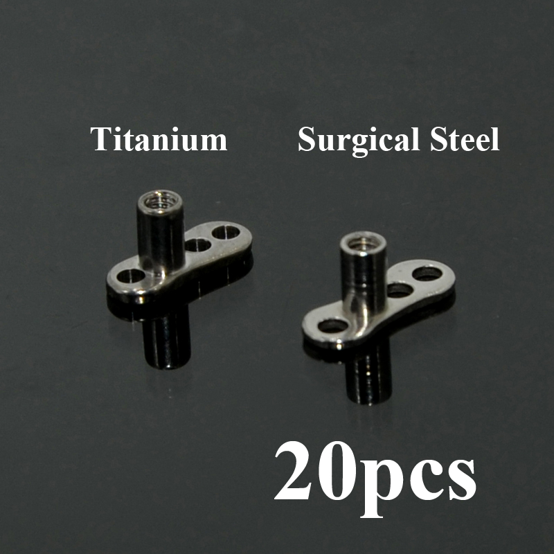 Dermal Anchor Top - 20 piezas G23 titanio sólido y