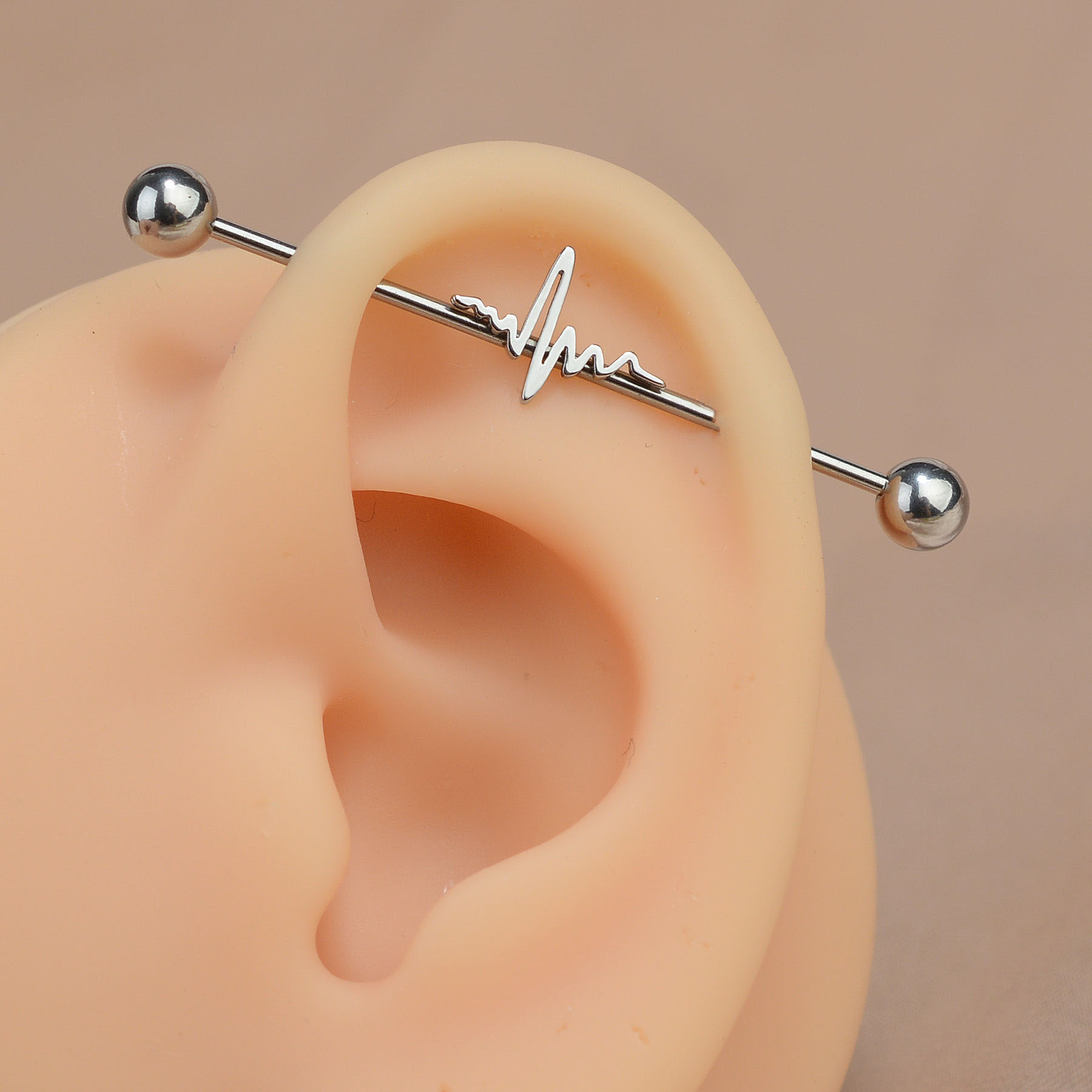 Body Jewelry Industrial - 1 unidad de arete industrial largo