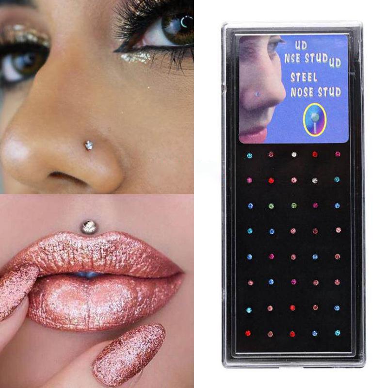 Si 60 piezas Nuevo Set de Anil - Body Jewelry Nose Studs reseña y precio