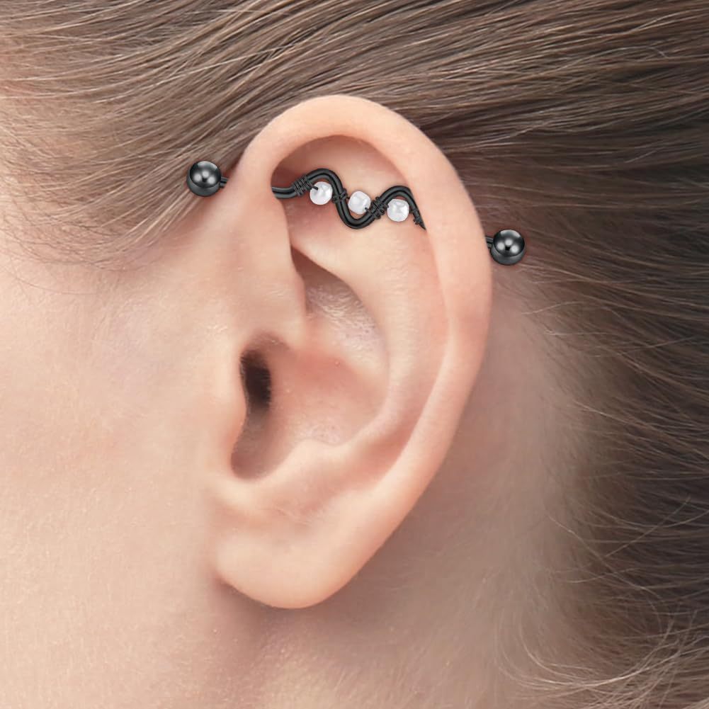8pcs14G Acero inoxidable Indus - Body Jewelry Industrial reseña y precio