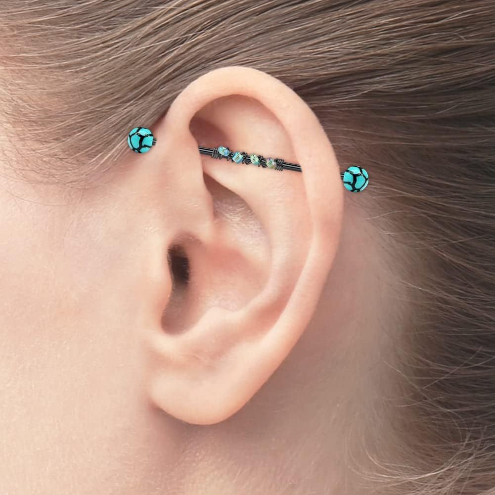 8pcs14G Acero inoxidable Indus - Body Jewelry Industrial reseña y precio