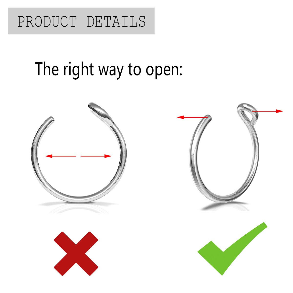 2 Piezas de Anillos de Nariz d - Body Jewelry Metal Types reseña y precio