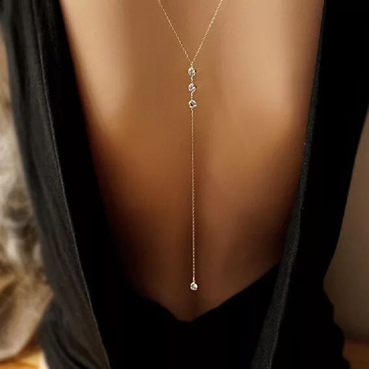Nuevo collar de cadena trasera - Body Jewelry Back reseña y precio