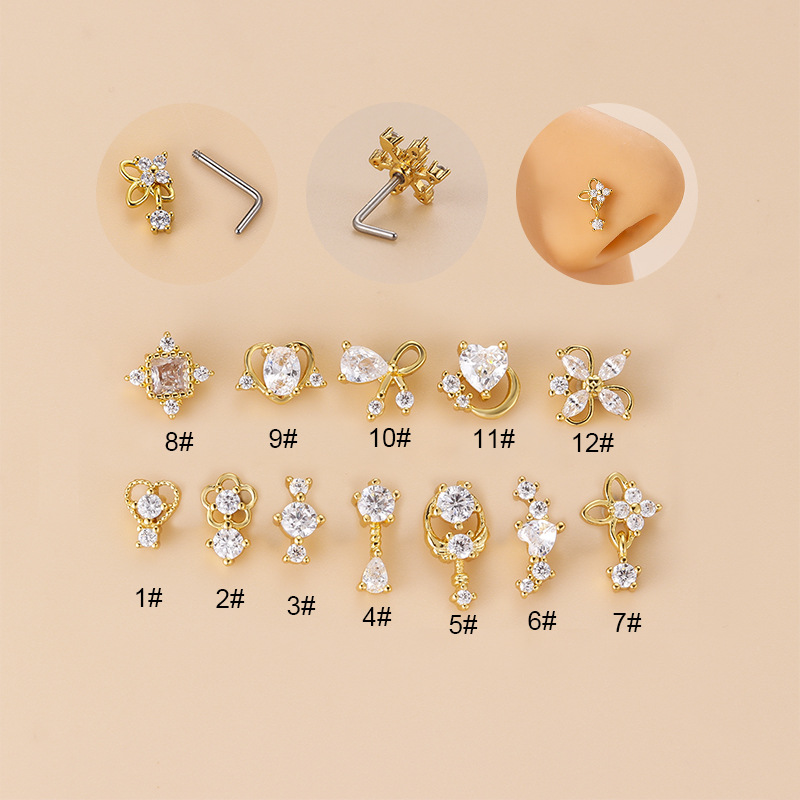 Piercing de Nariz en Forma de  - Body Jewelry Ear reseña y precio