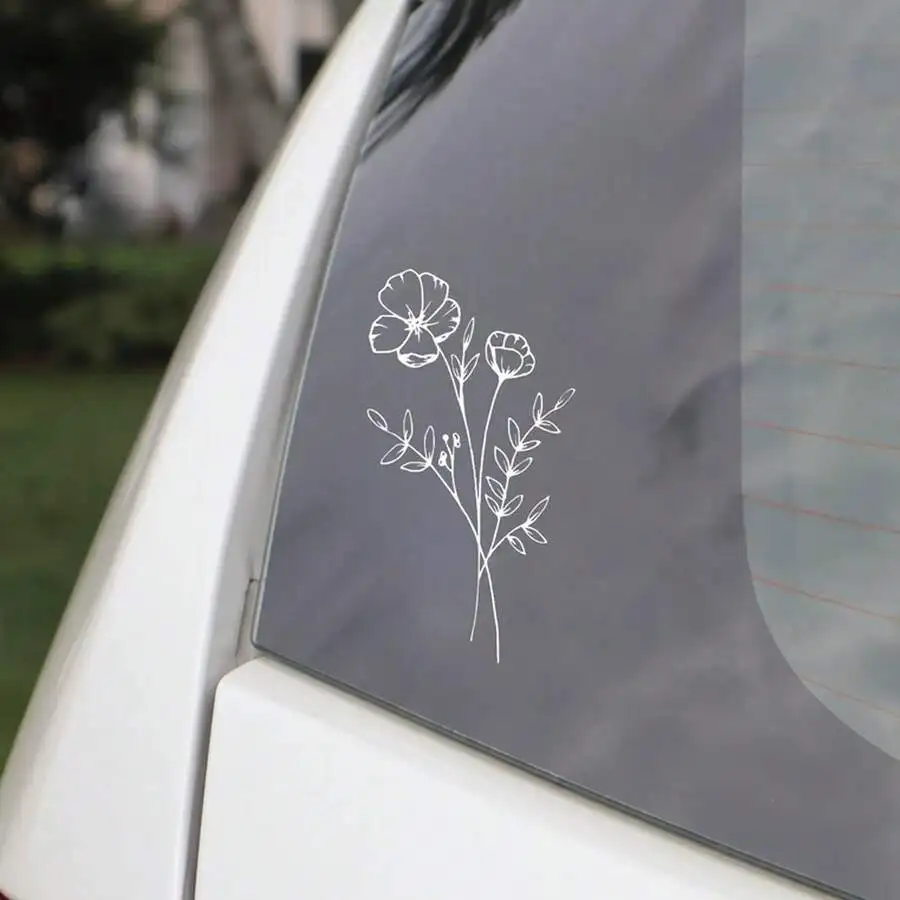 1 pegatina de flores silvestre - Body Jewelry Back reseña y precio