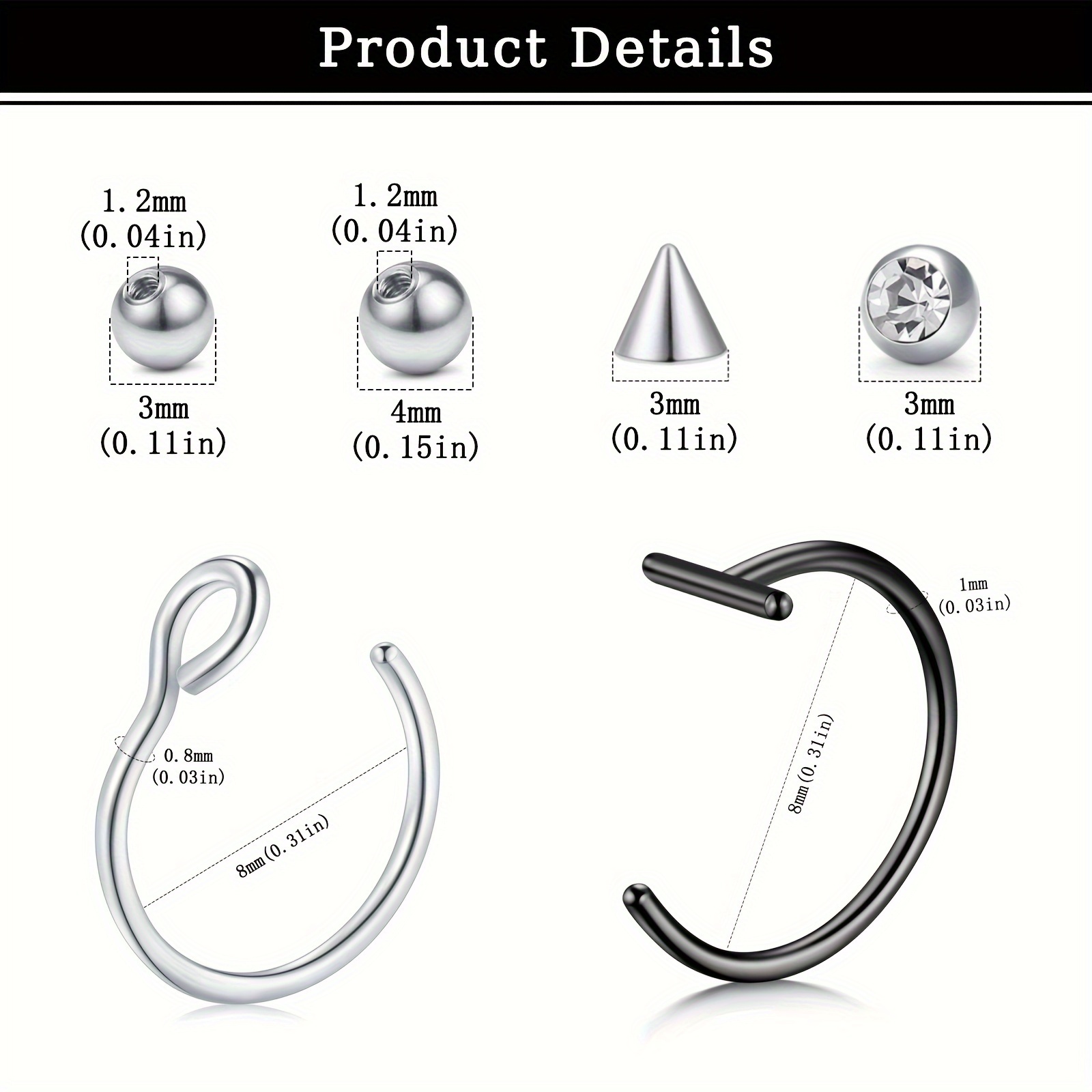 Piercings falsos, aro de labio - Body Jewelry Ear reseña y precio