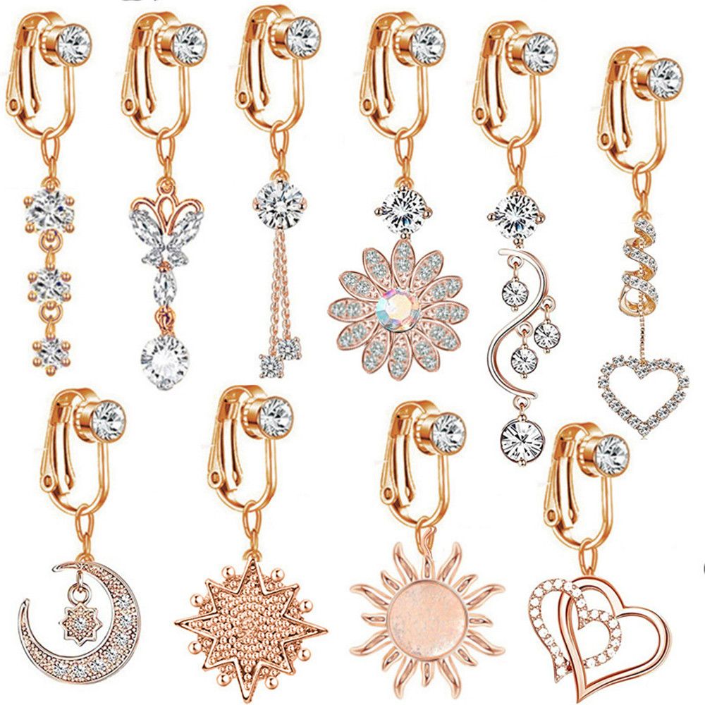 Clip para ombligo con diseño d - Body Jewelry Earrings reseña y precio
