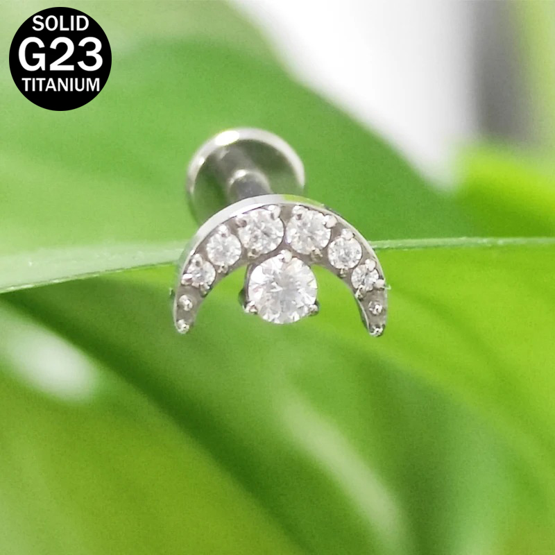 G23 Titanio Crescent-Luna-dise - Dermal Anchor Top reseña y precio