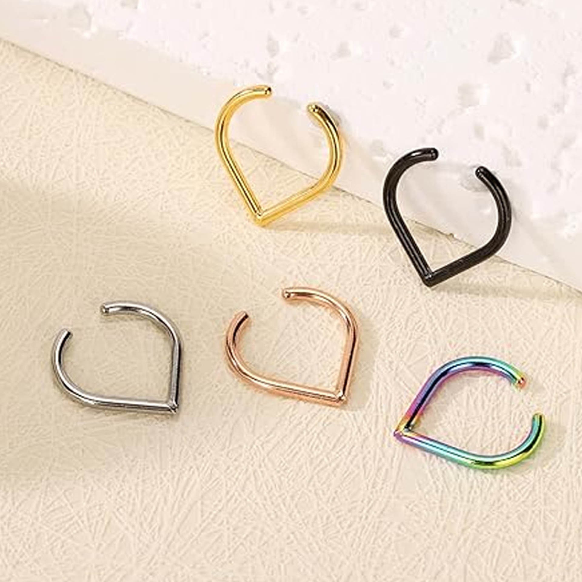 Juego de 5 Anillos de Nariz Fa - Body Jewelry Ear reseña y precio