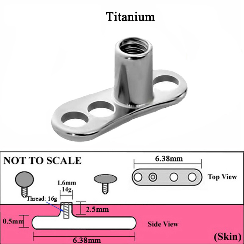 1 pieza G23 titanio ancla dérm - Dermal Anchor Top reseña y precio
