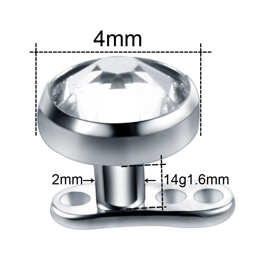 10 unids/lote de Micro Piercin - Dermal Anchor Top reseña y precio