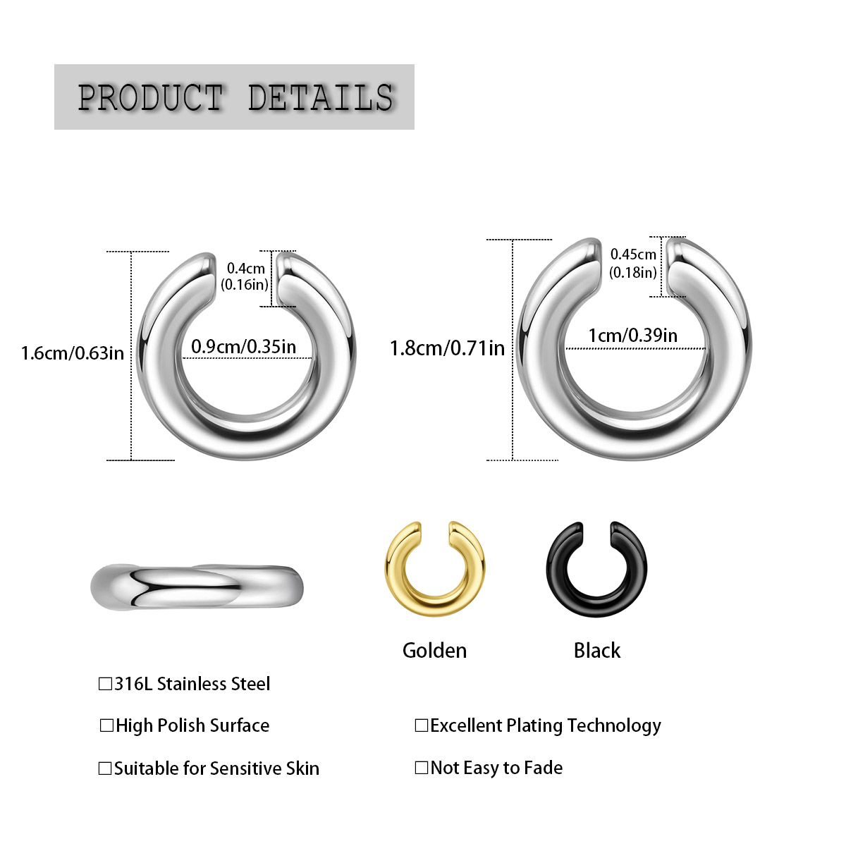 Anillo de nariz sin perforació - Body Jewelry Ear reseña y precio