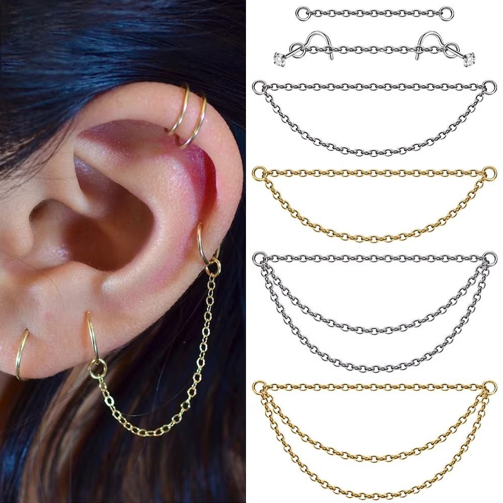 Cadena de titanio de moda para - Body Jewelry Ear reseña y precio