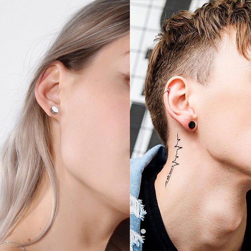 Pendientes de tuerca de acero  - Body Jewelry Tunnels reseña y precio