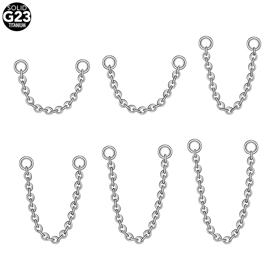 1/5 Uds. Cadena doble de titan - Body Jewelry Industrial reseña y precio
