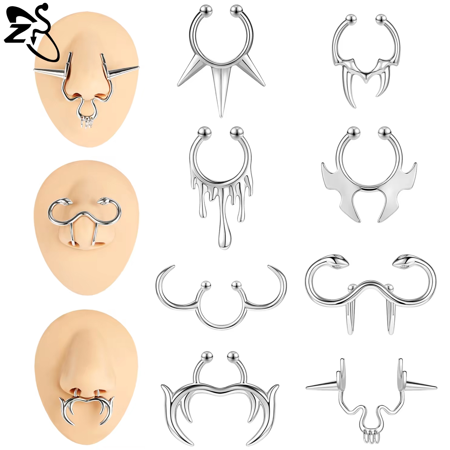 ZS, 1 pieza, anillo de tabique - Body Jewelry Tunnels reseña y precio