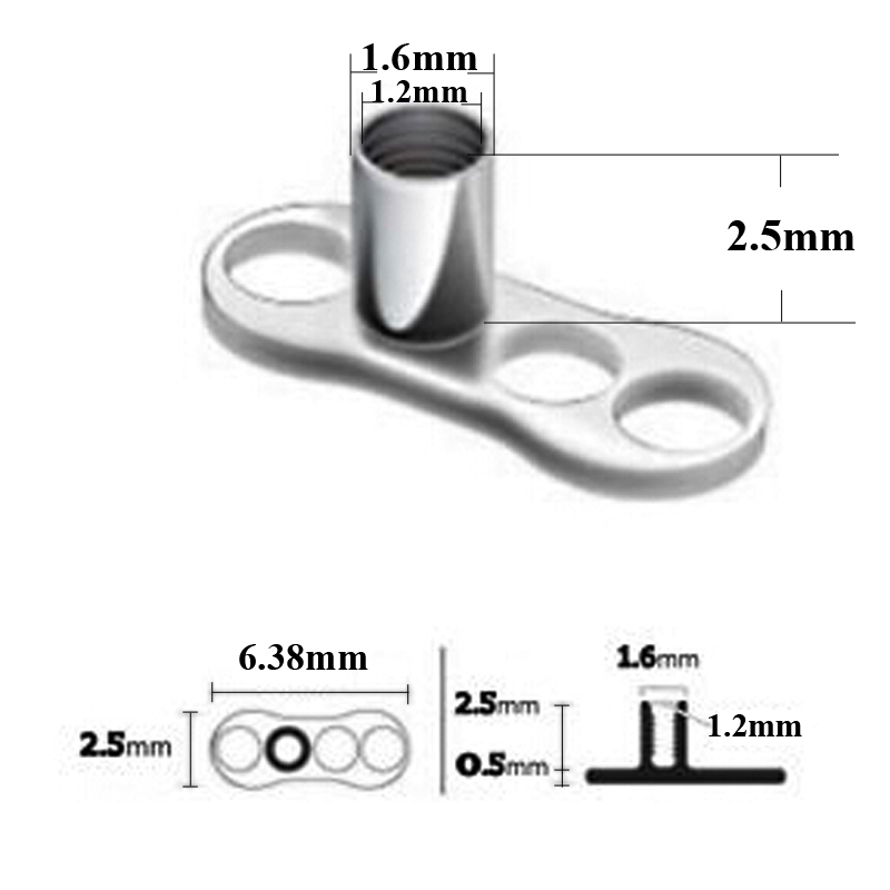 20 piezas G23 titanio sólido y - Dermal Anchor Top reseña y precio