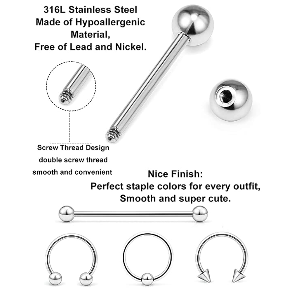 Kit de Piercing de acero inoxi - Body Jewelry Industrial reseña y precio