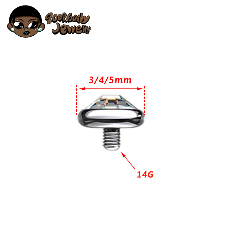 1 Uds ASTM F136 bisel de titan - Dermal Anchor Top reseña y precio