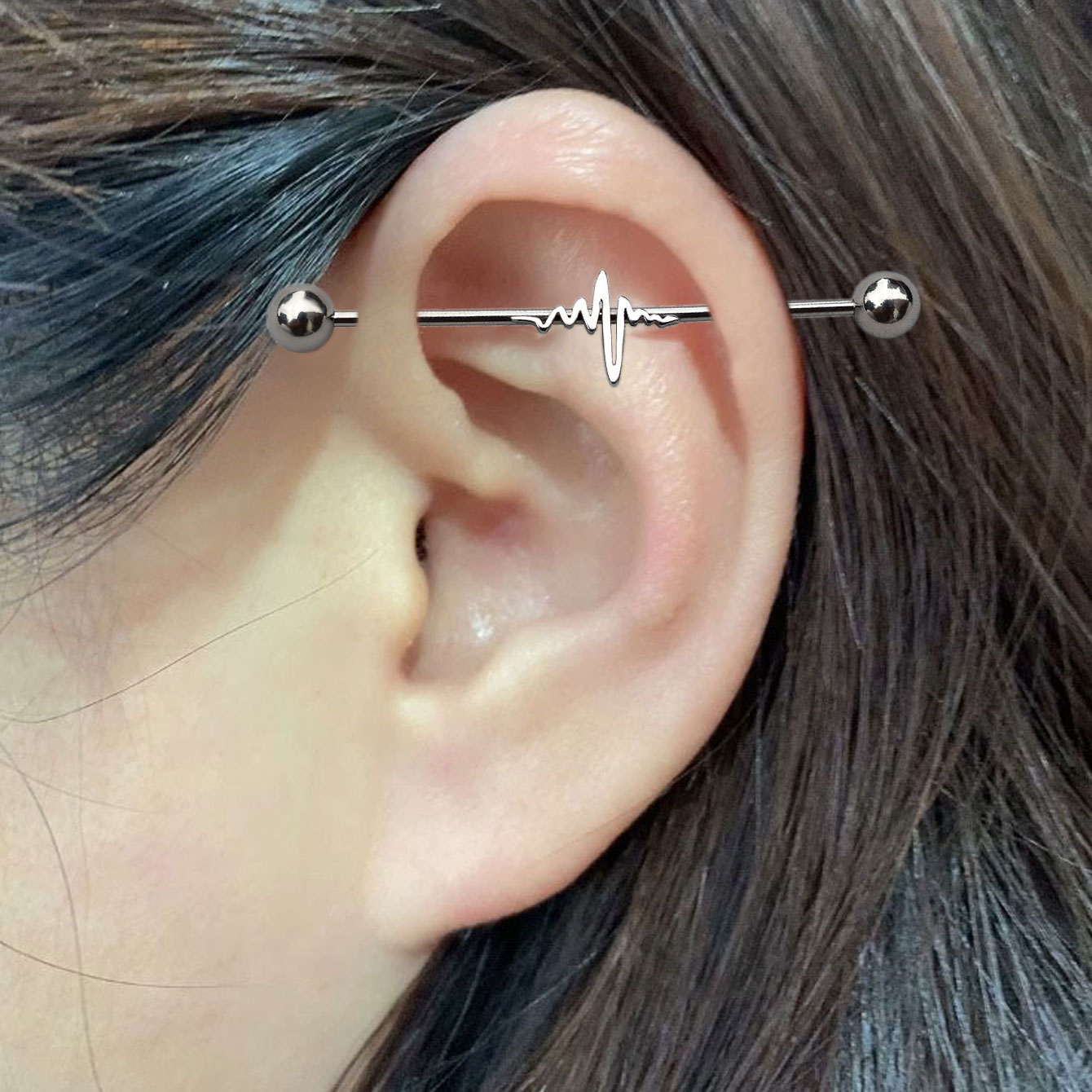 1 unidad de arete industrial l - Body Jewelry Industrial reseña y precio