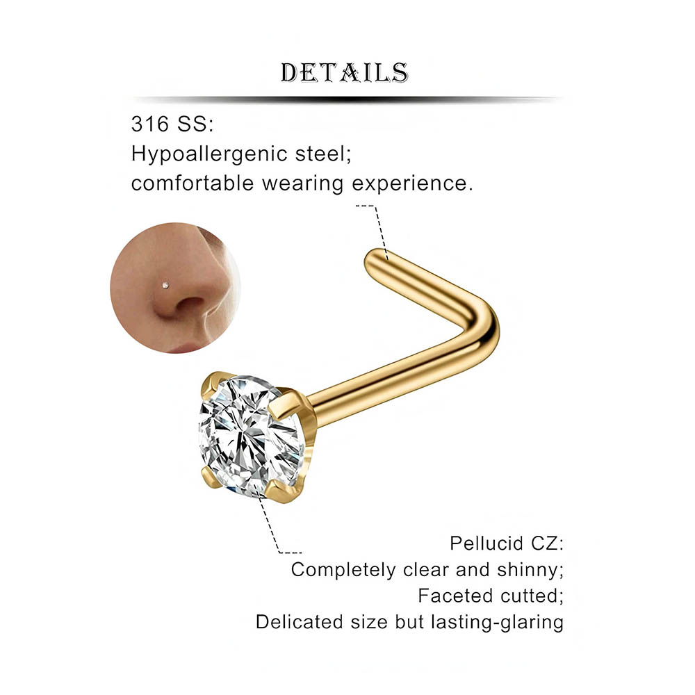 Juego completo de 12 piezas de - Body Jewelry Nose Studs reseña y precio